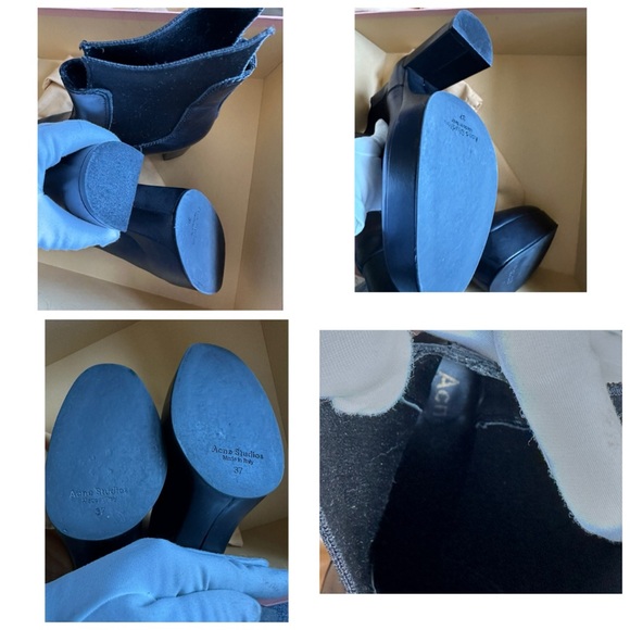 ACNE STUDIOS LEATHER PLATFORM BOOTS - Picture 11 of 16